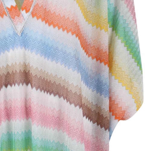 Missoni Multicolor Striped Kaftan Maxi Dress.