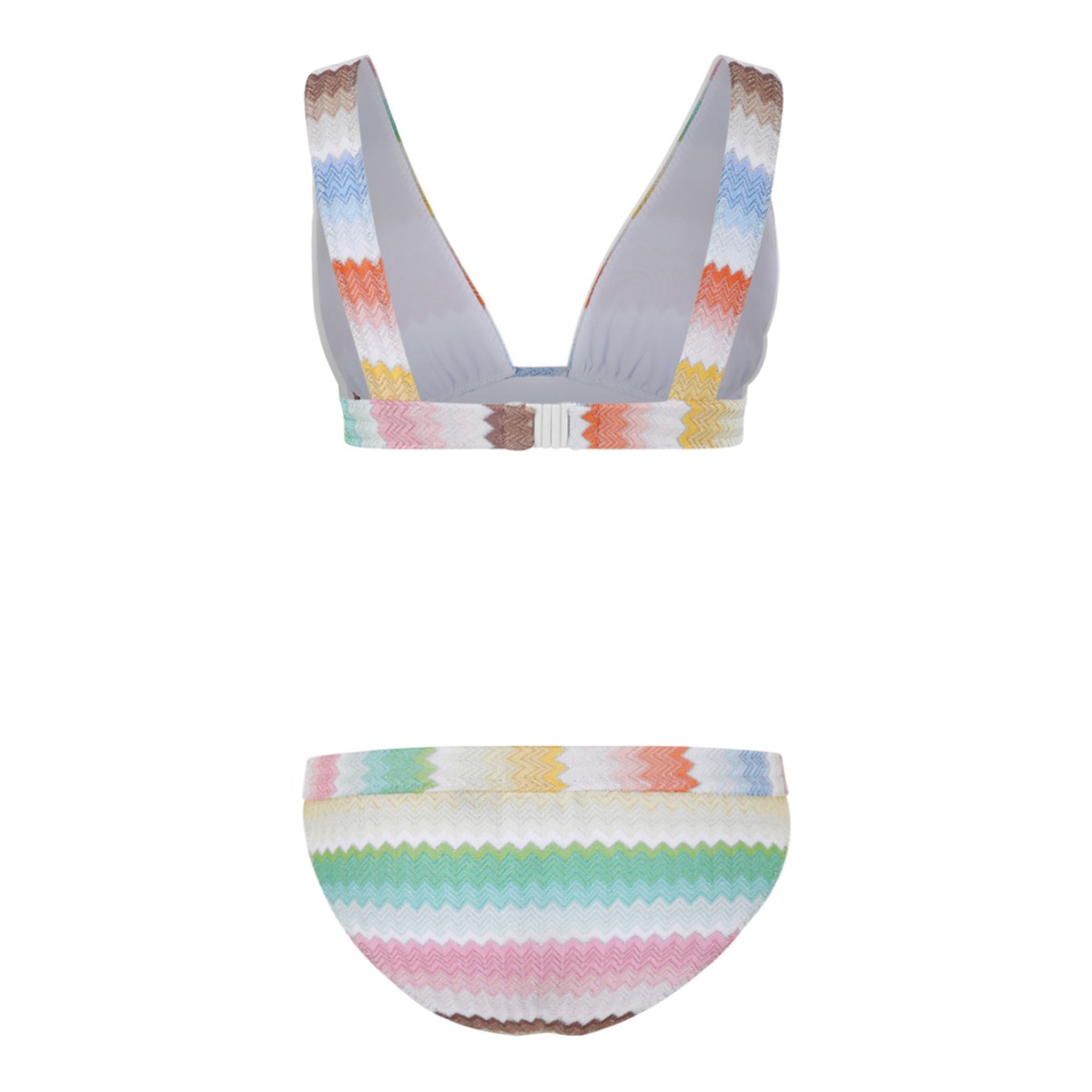 Missoni Multicolor Zigzag Knit Bikini Set.
