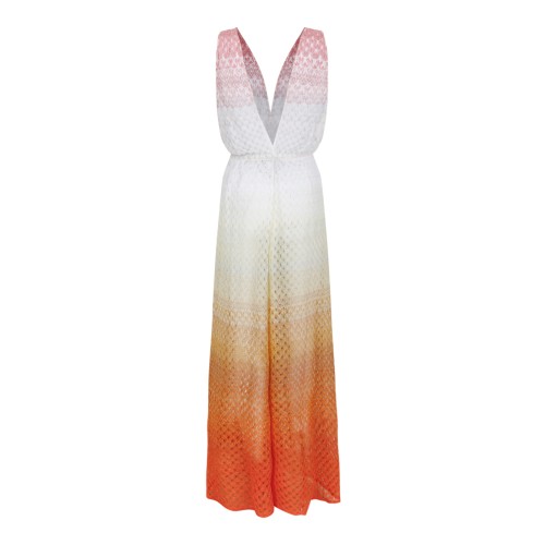 Missoni Multicolor Gradient Knit Maxi Dress.
