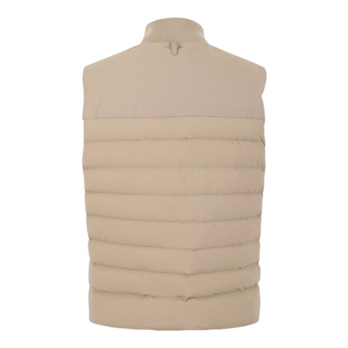 Mackage Beige Quilted Down Vest.