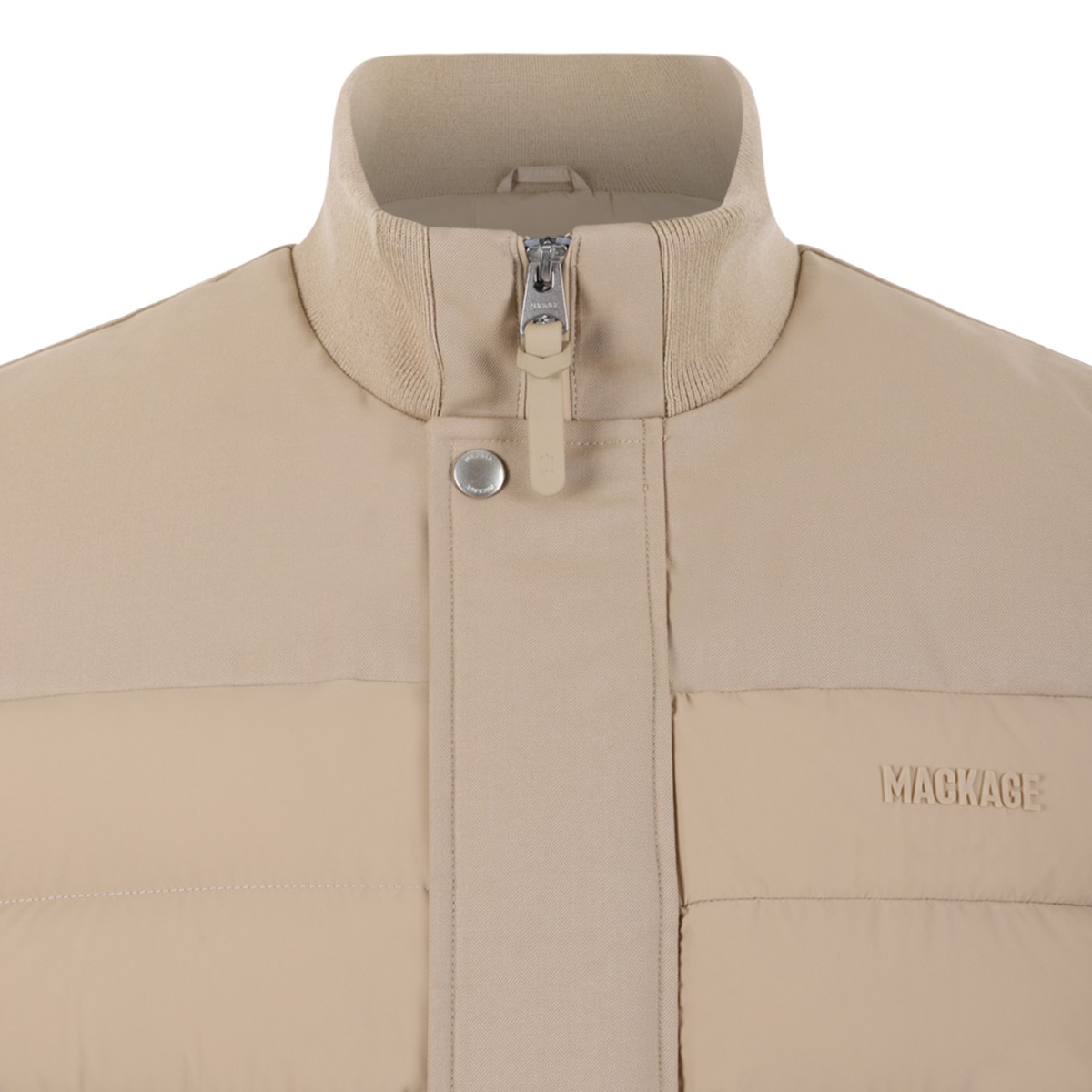 Mackage Beige Quilted Down Vest.