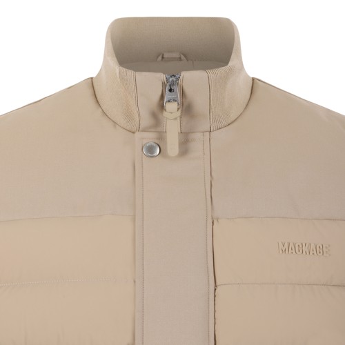 Mackage Beige Quilted Down Vest.