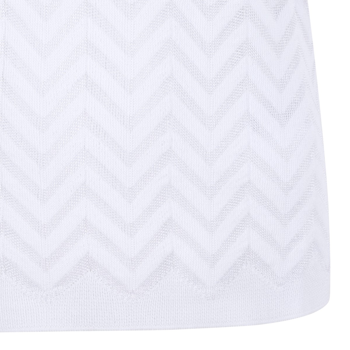 Missoni White Zigzag Knit Tank Top.