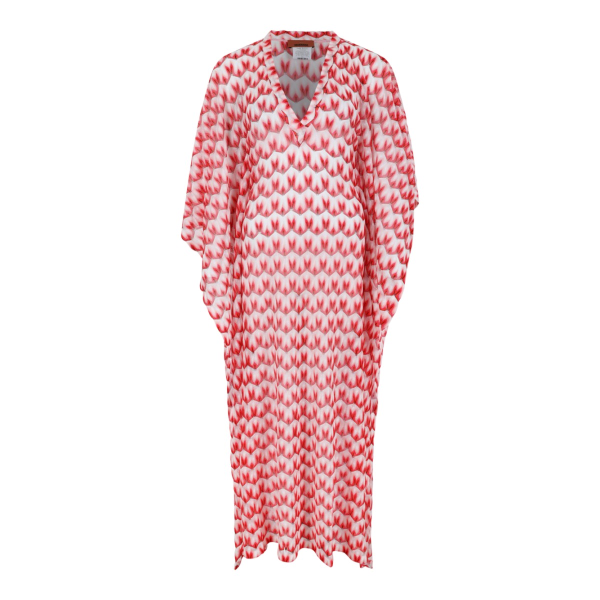 Missoni Red and White Patterned Kaftan Dress.