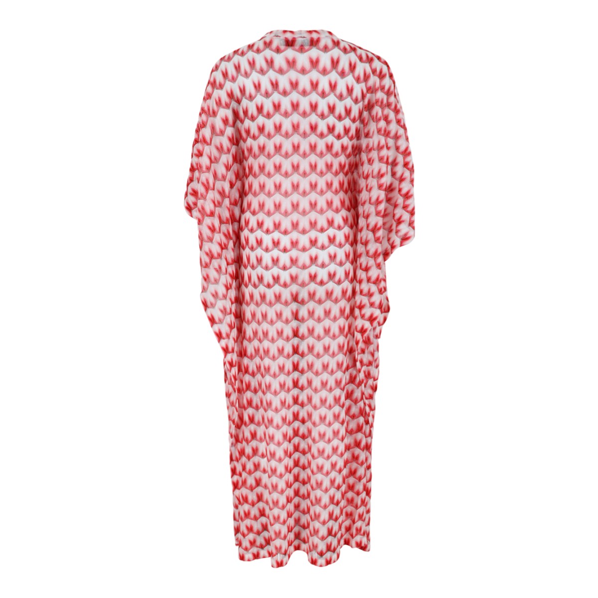 Missoni Red and White Patterned Kaftan Dress.