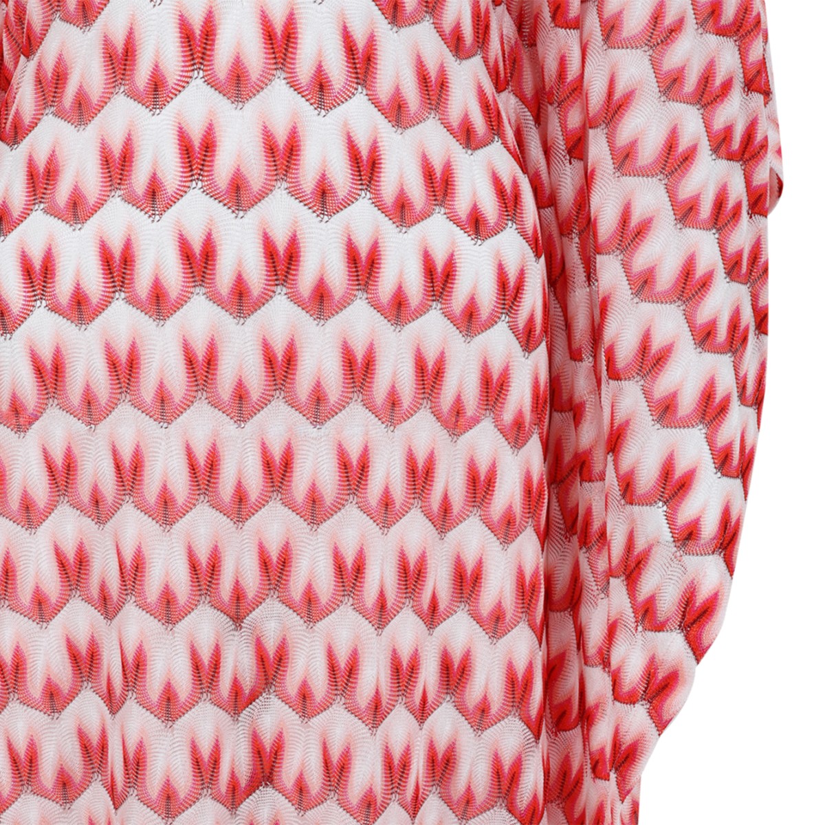 Missoni Red and White Patterned Kaftan Dress.
