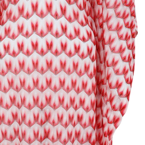 Missoni Red and White Patterned Kaftan Dress.