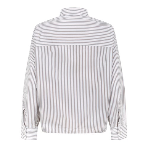 Nine In The Morning White and Grey Striped Shirt.