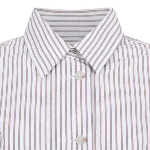 Nine In The Morning White and Grey Striped Shirt.