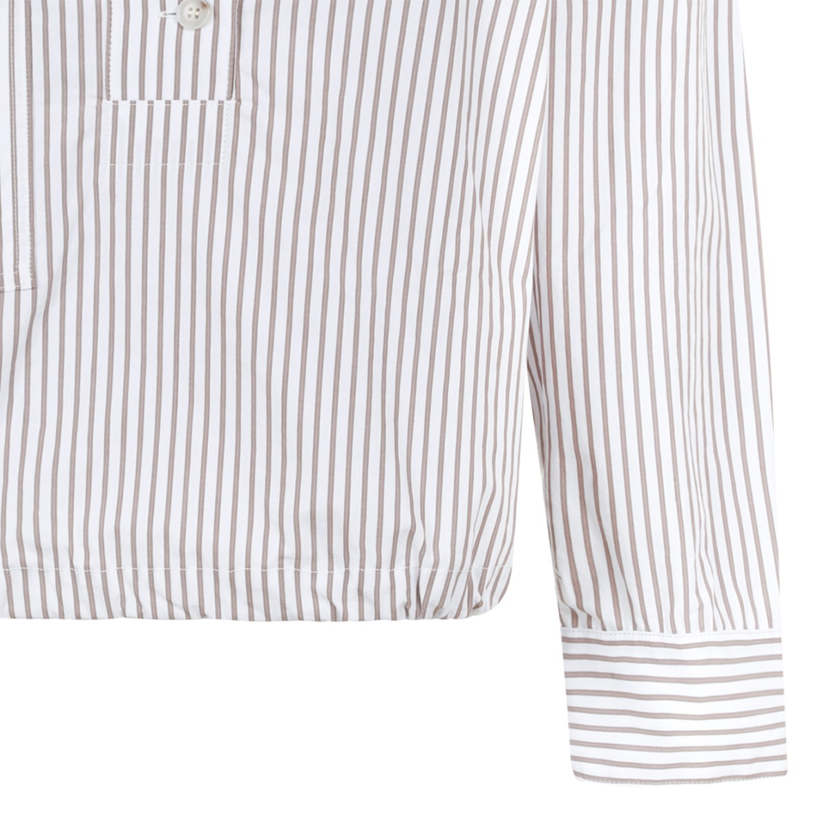 Nine In The Morning White and Grey Striped Shirt.