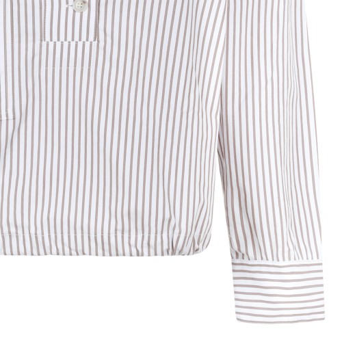 Nine In The Morning White and Grey Striped Shirt.