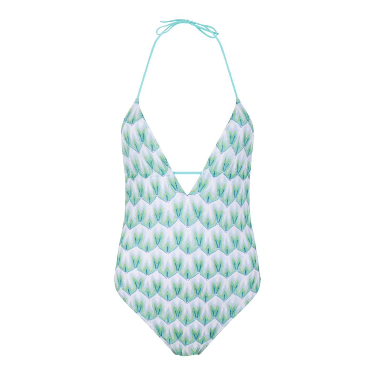 Missoni Multicolor Zigzag Knit Bikini Set.