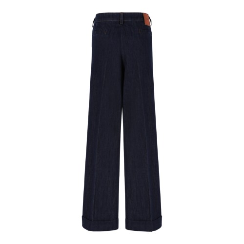 Missoni Dark Blue Wide-Leg Denim Trousers.