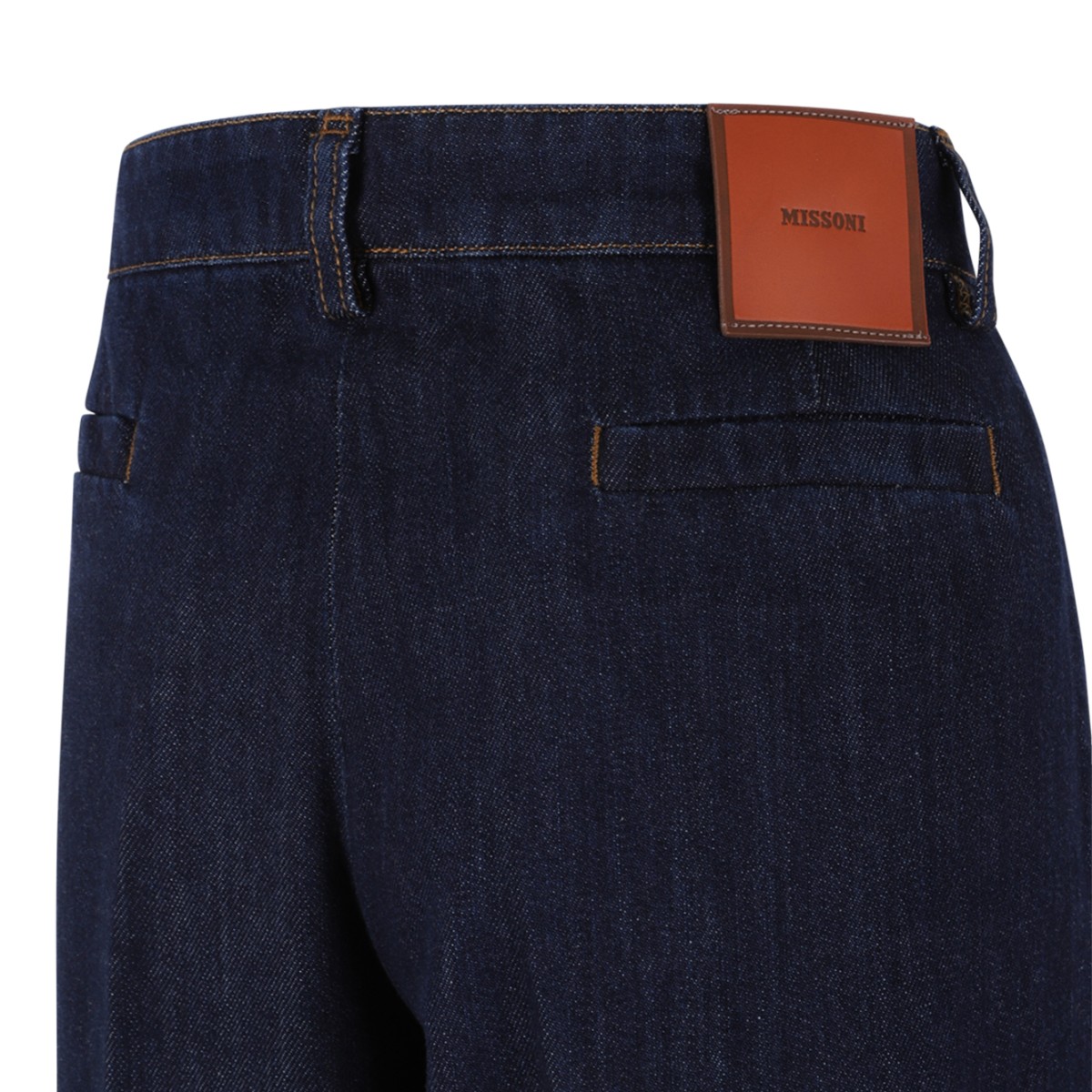 Missoni Dark Blue Wide-Leg Denim Trousers.