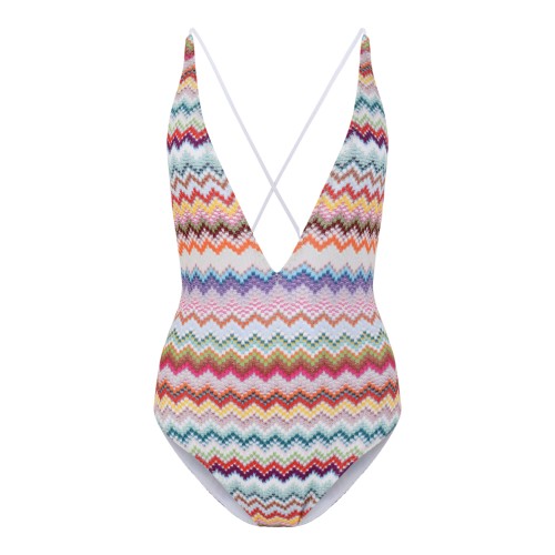 Missoni Multicolor Zigzag One-Piece Swimsuit.