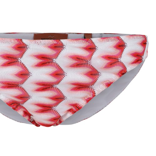 Missoni Red and White One-Shoulder Bikini.