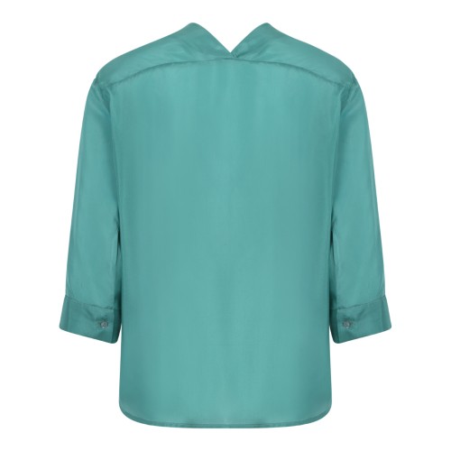Merci Turquoise Sheer Blouse.