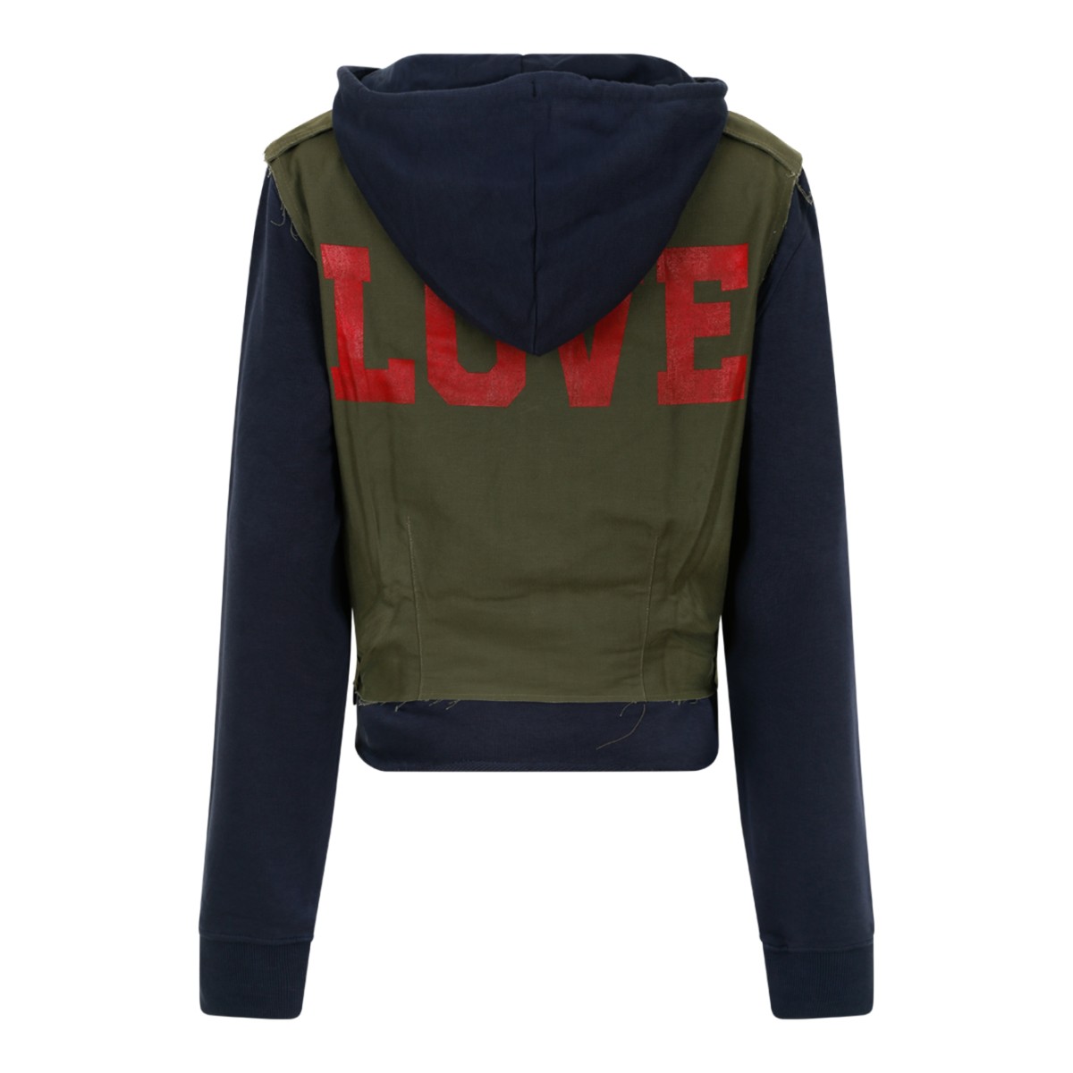 Merci Khaki and Navy Hooded Jacket.