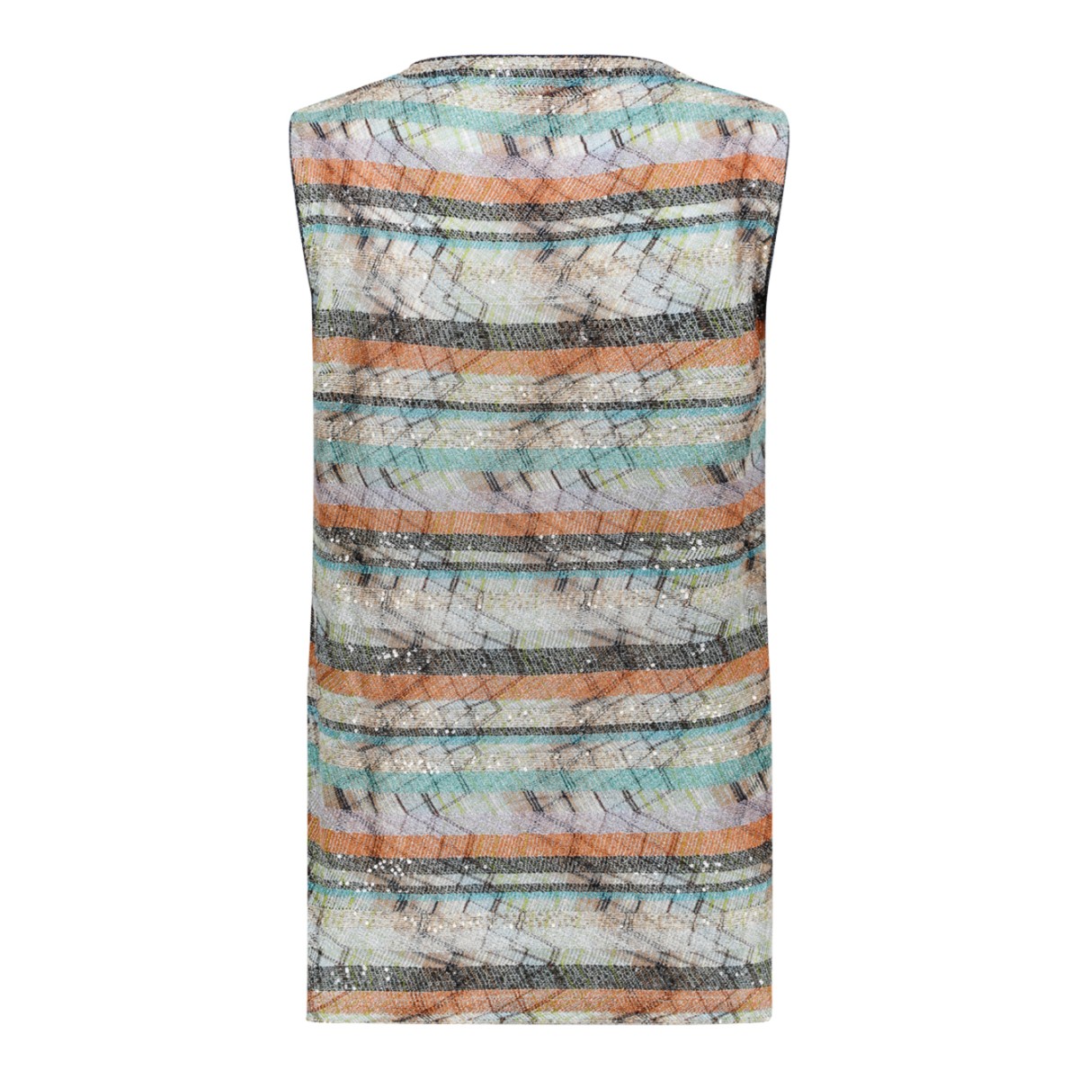 Missoni Multicolor Zigzag Knit Sleeveless Top.