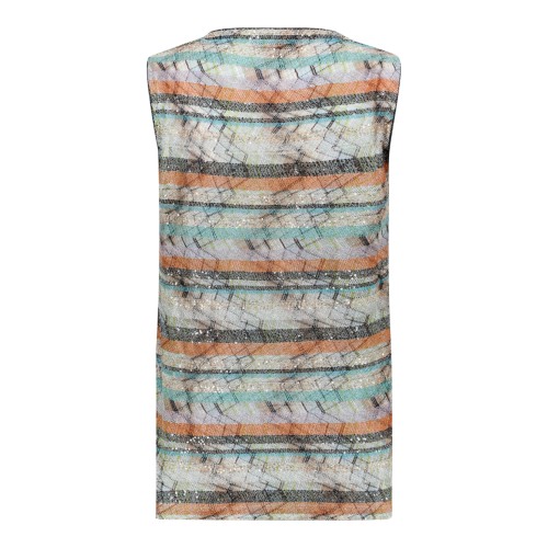 Missoni Multicolor Zigzag Knit Sleeveless Top.