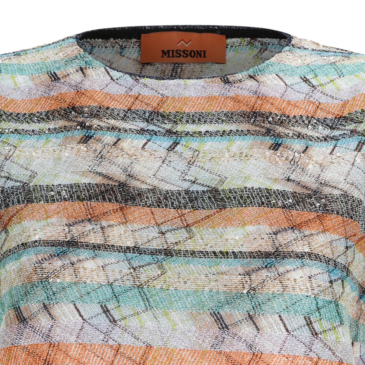 Missoni Multicolor Zigzag Knit Sleeveless Top.