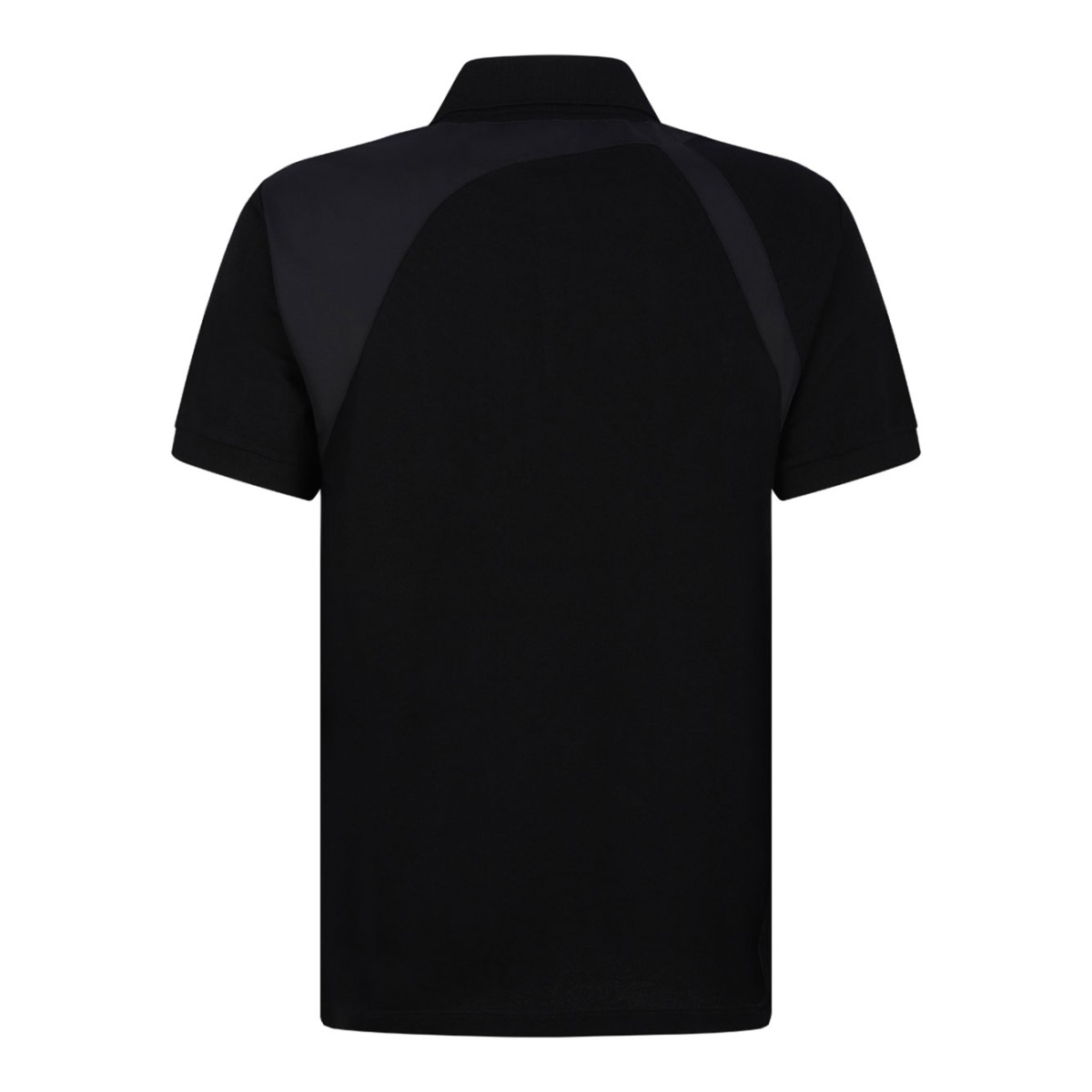 Black Cotton 'Harness' Polo Shirt
