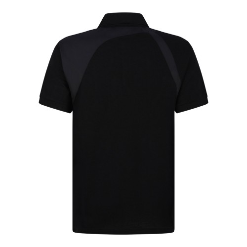 Black Cotton 'Harness' Polo Shirt