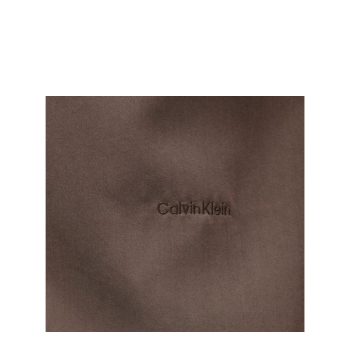 Calvin Klein Brown Short-Sleeve Camp Collar Shirt.
