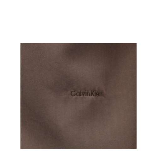 Calvin Klein Brown Short-Sleeve Camp Collar Shirt.