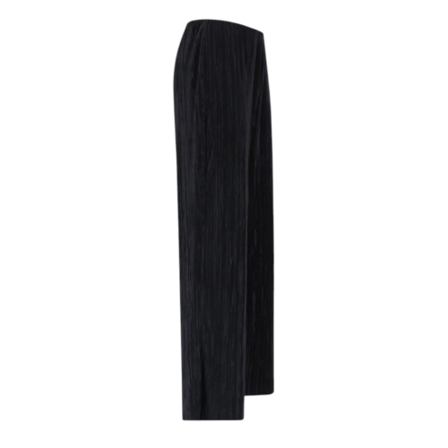 Calvin Klein Black Pleated Wide-Leg Trousers.  