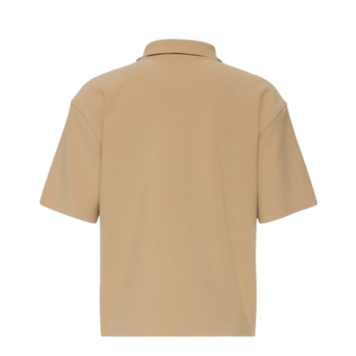 Calvin Klein Beige Zip-Neck Polo Shirt. 2