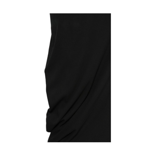 Calvin Klein Black Draped Midi Dress.