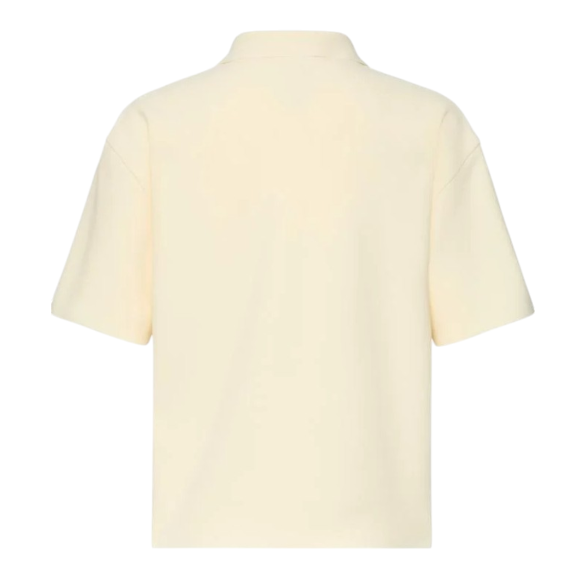 Calvin Klein Cream Zip-Neck Polo Shirt. 