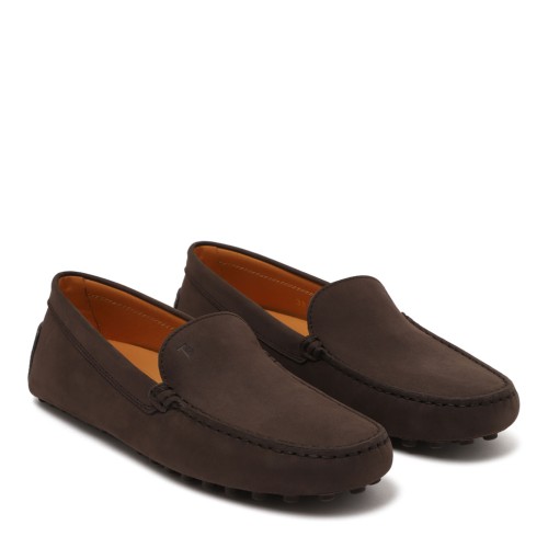 Brown Gommino Loafers In Nubuck
