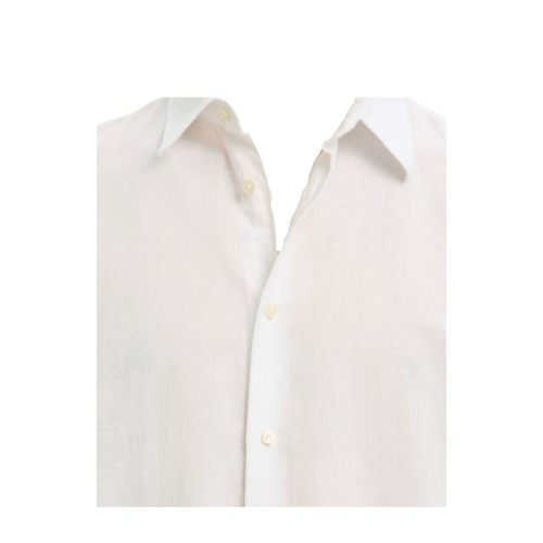 Selected Homme White Short-Sleeve Cotton Shirt.  