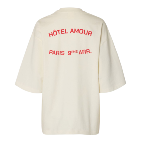 Selected Homme Off-White Oversized Logo T-Shirt.  