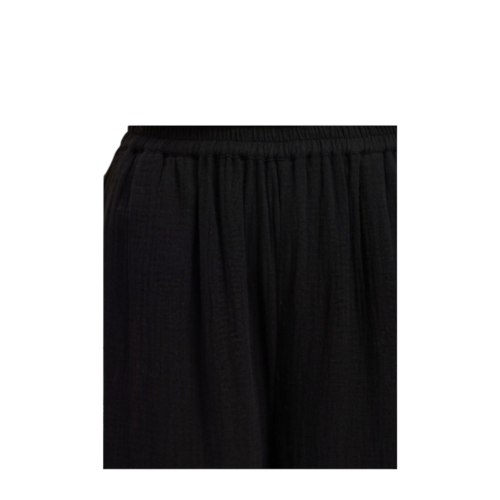 Selected Femme Black Wide-Leg Jersey Trousers.