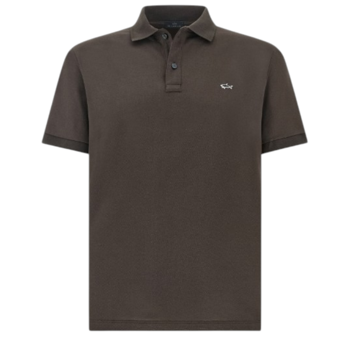 Paul & Shark Dark Brown Cotton Piqu Polo Shirt.  