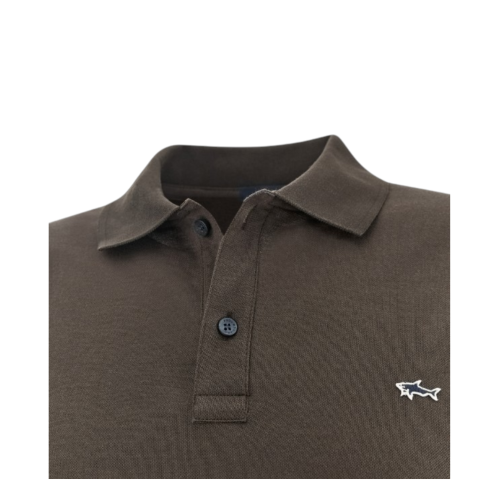 Paul & Shark Dark Brown Cotton Piqu Polo Shirt.   2