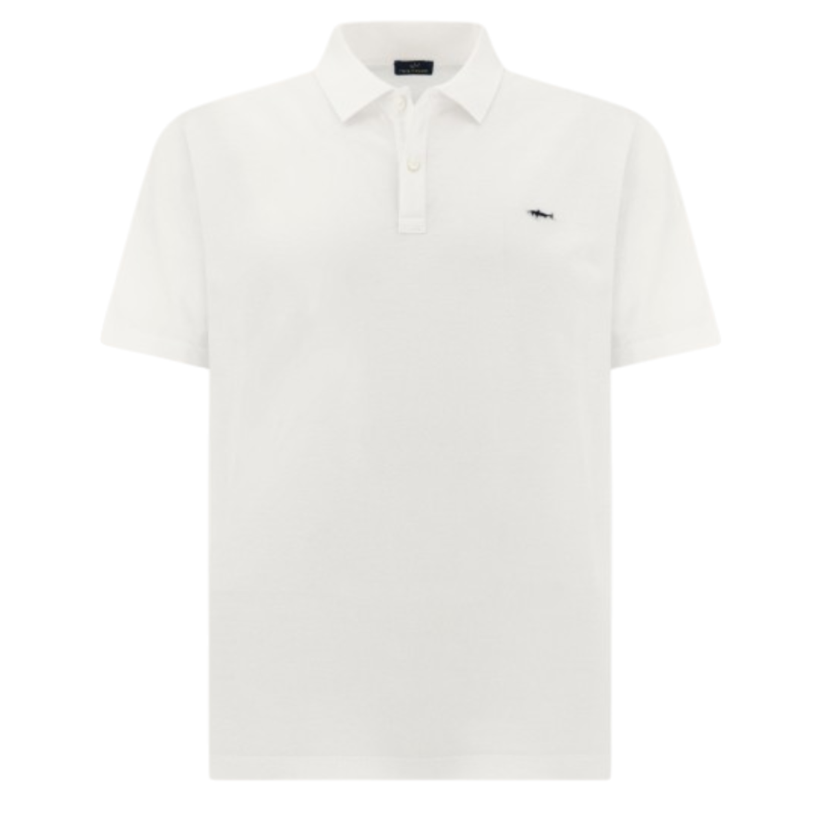 Paul & Shark White Cotton Piqu Polo Shirt.
