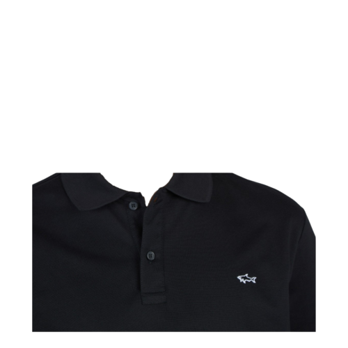 Paul & Shark Black Cotton Piqu Polo Shirt.   2