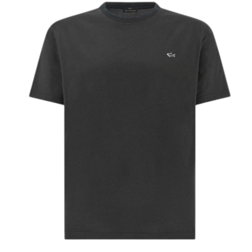 Paul & Shark Charcoal Grey Cotton T-Shirt. 
