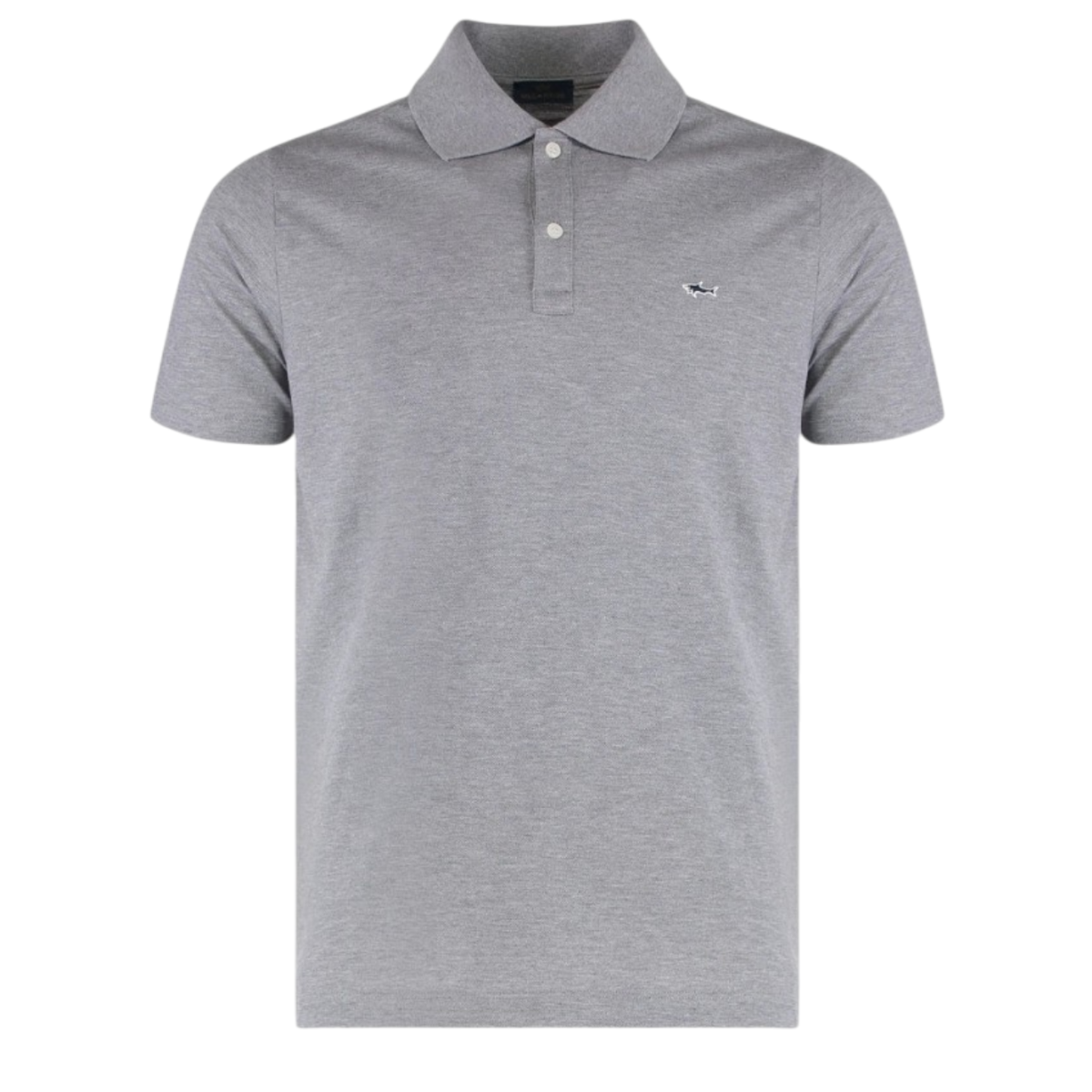 Paul & Shark Grey Cotton Piqu Polo Shirt.