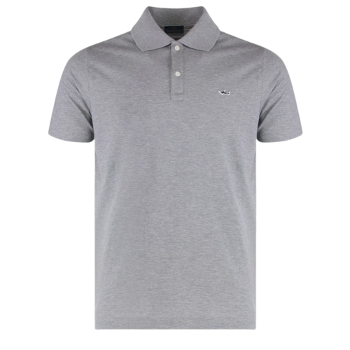 Paul & Shark Grey Cotton Piqu Polo Shirt.