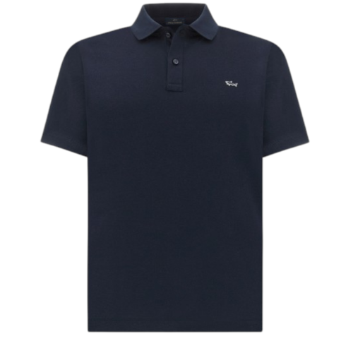 Paul & Shark Navy Cotton Piqu Polo Shirt. 