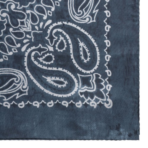 Navy Blue Paisley Bandana Scarf