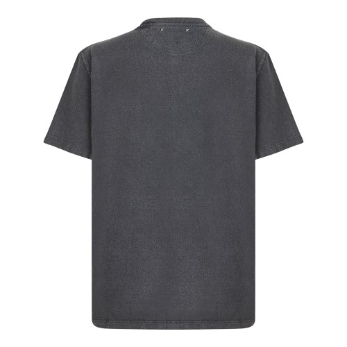 Golden Goose Grey Logo Cotton T-Shirt. 2