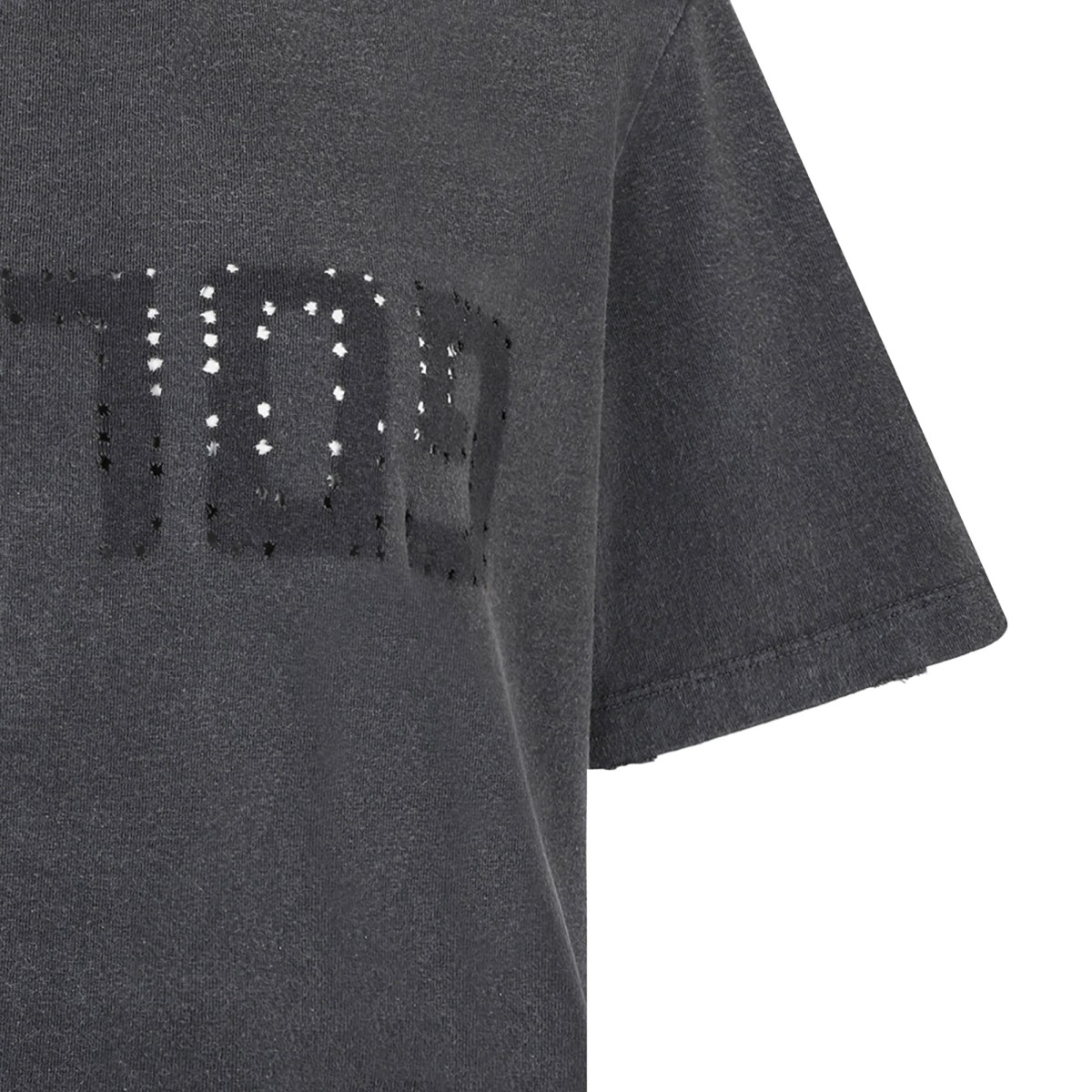 Golden Goose Grey Logo Cotton T-Shirt.