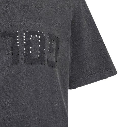 Golden Goose Grey Logo Cotton T-Shirt.