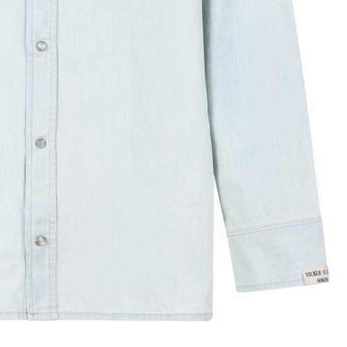 Golden Goose Light Blue Denim Shirt.